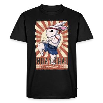 Muay Thai - Männer Premium Bio T-Shirt - Schwarz - Vorne - Nico (187cm)