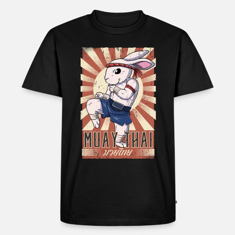 Muay Thai - Männer Premium Bio T-Shirt - Schwarz