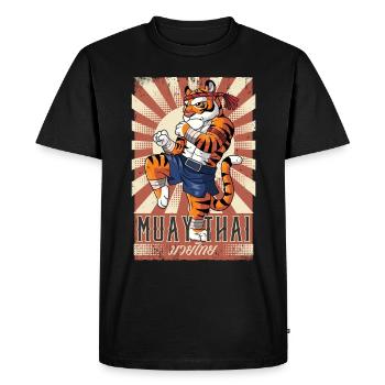 Muay Thaï - T-shirt Premium bio Homme - noir - Devant - Nico (187cm)