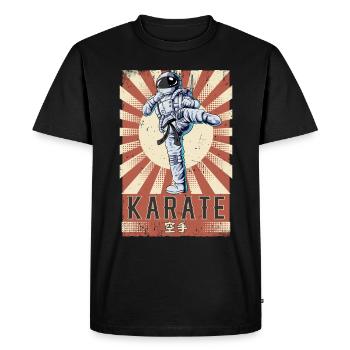 Karate - Men's Premium Organic T-Shirt - black - Front - Nico (187cm)