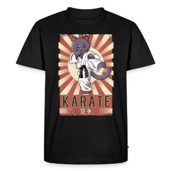 Karate - Men's Premium Organic T-Shirt - black - Front - Nico (187cm)