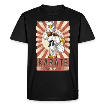 Karate - Men's Premium Organic T-Shirt - black - Front - Nico (187cm)