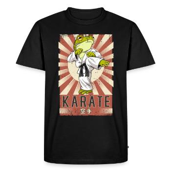 Karate - Men's Premium Organic T-Shirt - black - Front - Nico (187cm)
