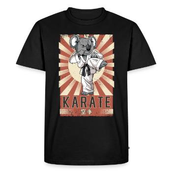 Karate - Men's Premium Organic T-Shirt - black - Front - Nico (187cm)