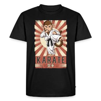 Karate - Men's Premium Organic T-Shirt - black - Front - Nico (187cm)