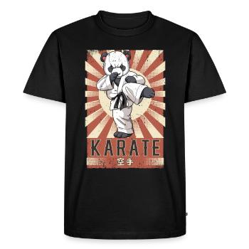 Karate - Men's Premium Organic T-Shirt - black - Front - Nico (187cm)