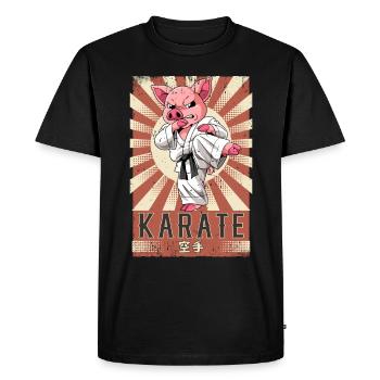 Karate - Men's Premium Organic T-Shirt - black - Front - Nico (187cm)