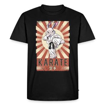 Karate - Men's Premium Organic T-Shirt - black - Front - Nico (187cm)