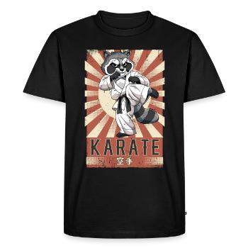 Karate - Men's Premium Organic T-Shirt - black - Front - Nico (187cm)