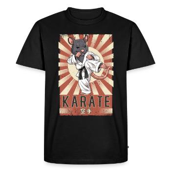 Karate - Men's Premium Organic T-Shirt - black - Front - Nico (187cm)