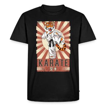 Karaté - T-shirt Premium bio Homme - noir - Devant - Nico (187cm)