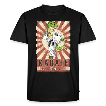 Karate - Men's Premium Organic T-Shirt - black - Front - Nico (187cm)