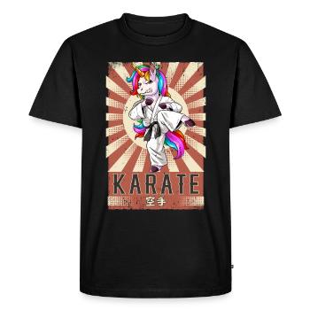 Karate - Men's Premium Organic T-Shirt - black - Front - Nico (187cm)