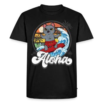 Aloha Hawaiian Hawaiian Surfer Surfing - T-shirt Premium bio Homme - noir - Devant - Nico (187cm)