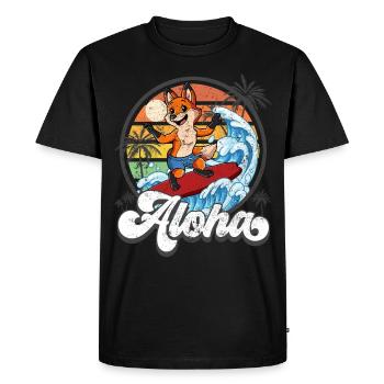 Aloha Hawaiian Hawaiian Surfer Surfing - T-shirt Premium bio Homme - noir - Devant - Nico (187cm)