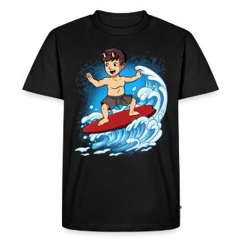 Wave surfers Surfers Surfers - Men's Premium Organic T-Shirt - black - Front - Nico (187cm)