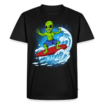 Wave surfers Surfers Surfers - Men's Premium Organic T-Shirt - black - Front - Nico (187cm)