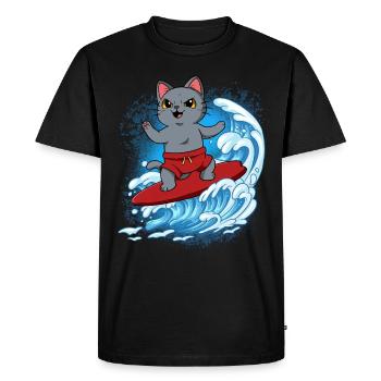 Wave surfers Surfers Surfers - Men's Premium Organic T-Shirt - black - Front - Nico (187cm)