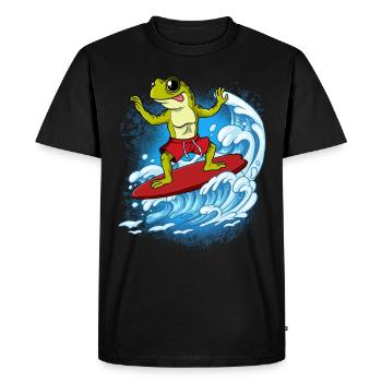 Wave surfers Surfers Surfers - Men's Premium Organic T-Shirt - black - Front - Nico (187cm)