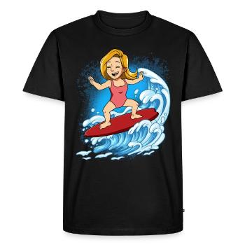 Surfeurs de vagues Surfeurs Surfeurs - T-shirt Premium bio Homme - noir - Devant - Nico (187cm)