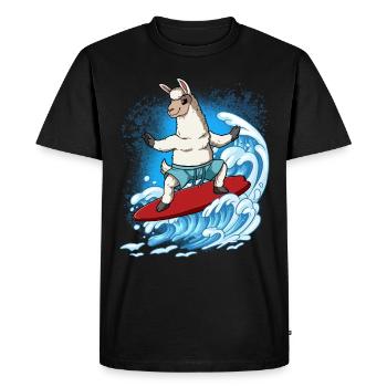 Wave surfers Surfers Surfers - Men's Premium Organic T-Shirt - black - Front - Nico (187cm)