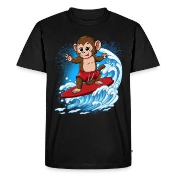 Wave surfers Surfers Surfers - Men's Premium Organic T-Shirt - black - Front - Nico (187cm)