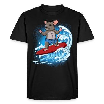 Wave surfers Surfers Surfers - Men's Premium Organic T-Shirt - black - Front - Nico (187cm)