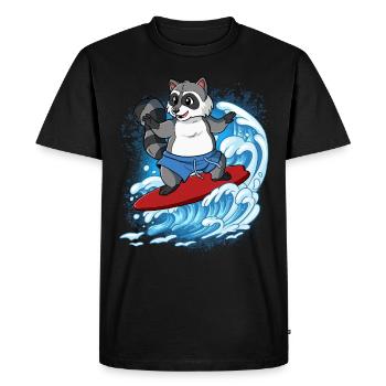 Wave surfers Surfers Surfers - Men's Premium Organic T-Shirt - black - Front - Nico (187cm)