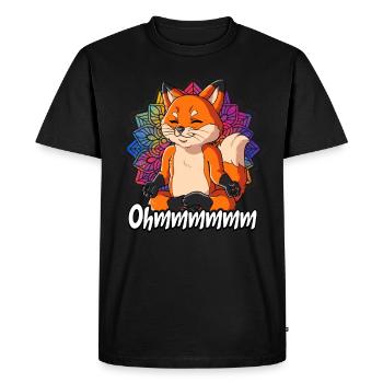 Yoga Ohmmm Namaste - T-shirt Premium bio Homme - noir - Devant - Nico (187cm)