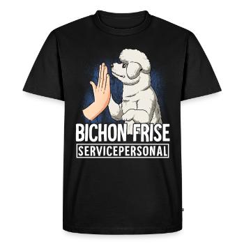 Bichon Frise - T-shirt Premium bio Homme - noir - Devant - Nico (187cm)