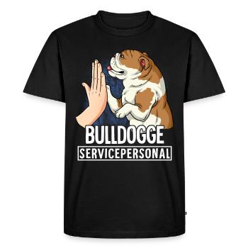 Bulldog - Men's Premium Organic T-Shirt - black - Front - Nico (187cm)