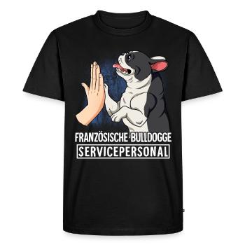 Bouledogue français - T-shirt Premium bio Homme - noir - Devant - Nico (187cm)