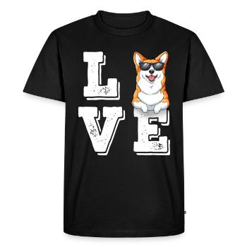 J’adore Corgi - T-shirt Premium bio Homme - noir - Devant - Nico (187cm)