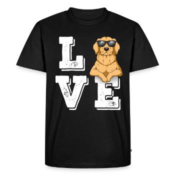 Adorer Golden Retriever - T-shirt Premium bio Homme - noir - Devant - Nico (187cm)