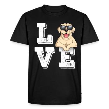 J’adore Labrador - T-shirt Premium bio Homme - noir - Devant - Nico (187cm)