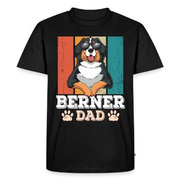 Papa bernois - T-shirt Premium bio Homme - noir - Devant - Nico (187cm)