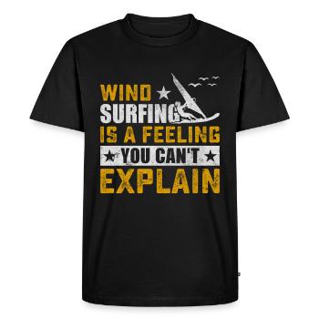 Planche à voile, sports nautiques - T-shirt Premium bio Homme - noir - Devant - Nico (187cm)