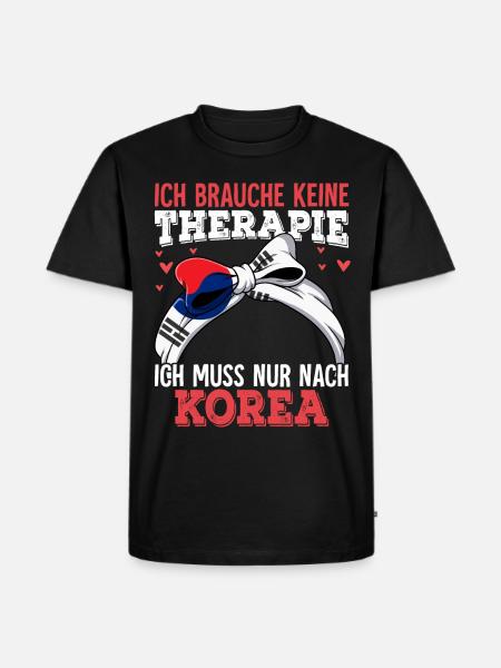 Korea - Männer Premium Bio T-Shirt - Schwarz