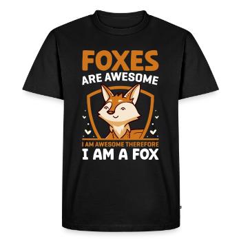 Fantastic fox, foxes are fantastic - Men's Premium Organic T-Shirt - black - Front - Nico (187cm)