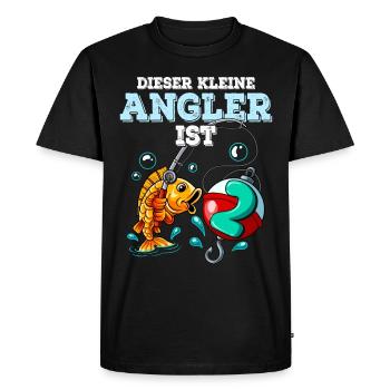 2 Birthday Angler Fishing - Men's Premium Organic T-Shirt - black - Front - Nico (187cm)