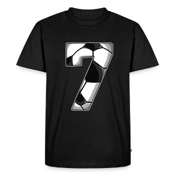 Football du 7e anniversaire - T-shirt Premium bio Homme - noir - Devant - Nico (187cm)