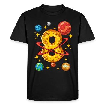 8 Birthday Space Space Astronaut 8 Years - Men's Premium Organic T-Shirt - black - Front - Nico (187cm)