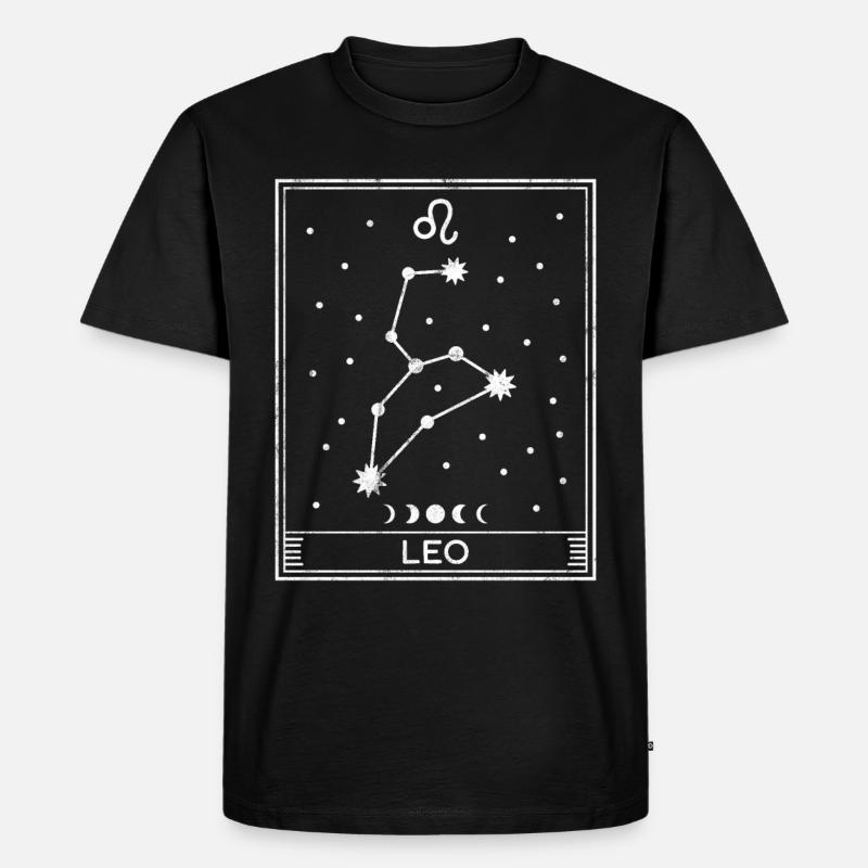 Löwe-Sternzeichen - Männer Premium Bio T-Shirt - Schwarz