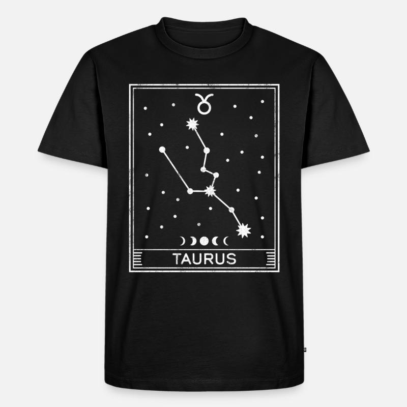 Sternzeichen Stier - Männer Premium Bio T-Shirt - Schwarz