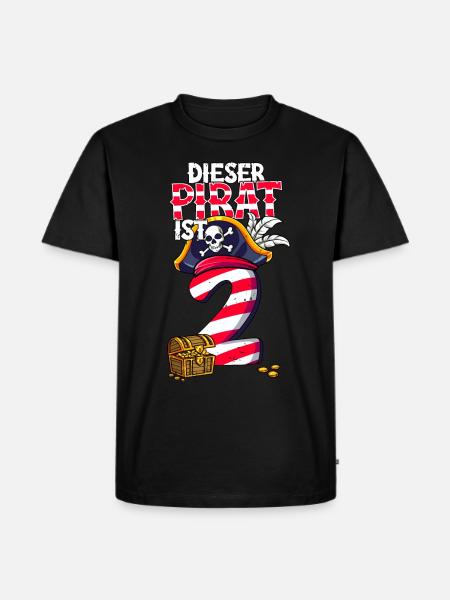 2nd Birthday Pirates - Men's Premium Organic T-Shirt - black