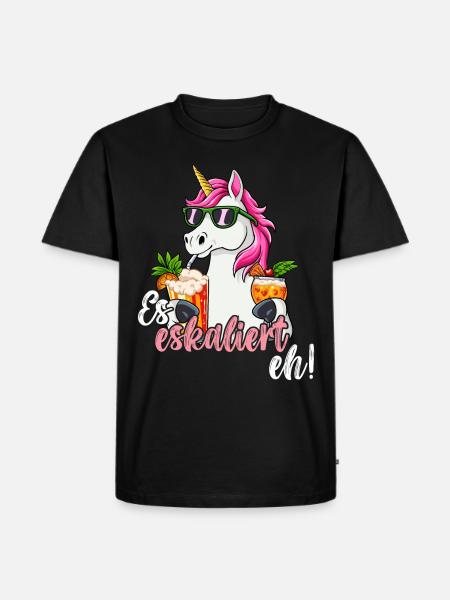 Es Eskaliert Eh - Männer Premium Bio T-Shirt - Schwarz