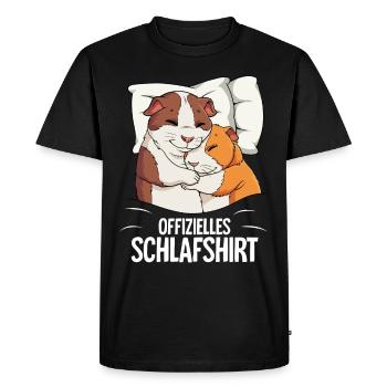 Chemise de nuit officielle cochon d’Inde - T-shirt Premium bio Homme - noir - Devant - Nico (187cm)