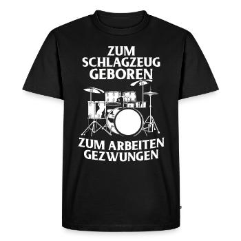 Drums Drums Drumstick Drummer Music Band Rock - Men's Premium Organic T-Shirt - black - Front - Nico (187cm)