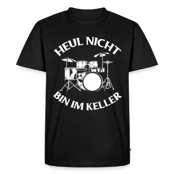 Drums Drums Drumstick Drummer Music Band Rock - Men's Premium Organic T-Shirt - black - Front - Nico (187cm)