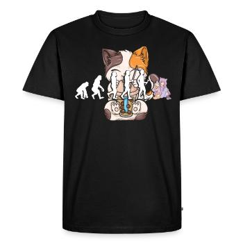 Bubble Tea Boba BubbleTea Kawaii Japan Tea Kpop - Men's Premium Organic T-Shirt - black - Front - Nico (187cm)